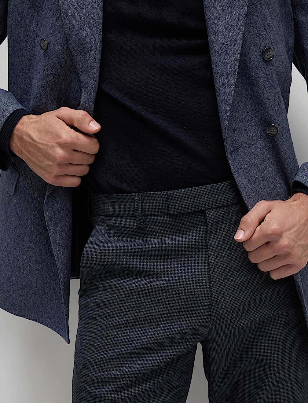 Tailored Fit Check Trousers