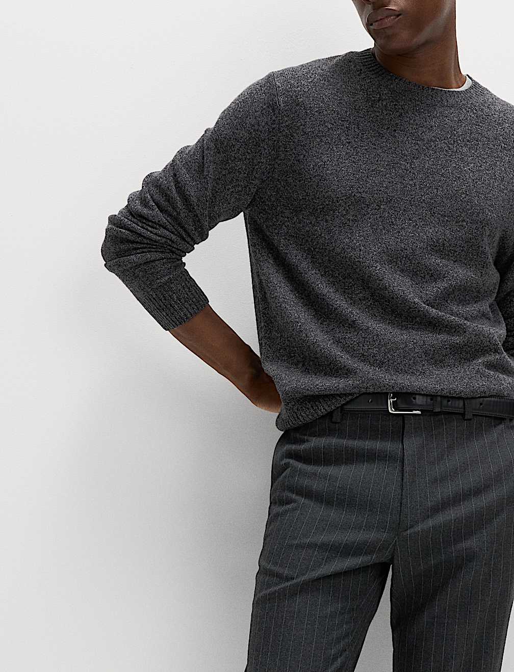 Slim Fit Pinstripe Trousers