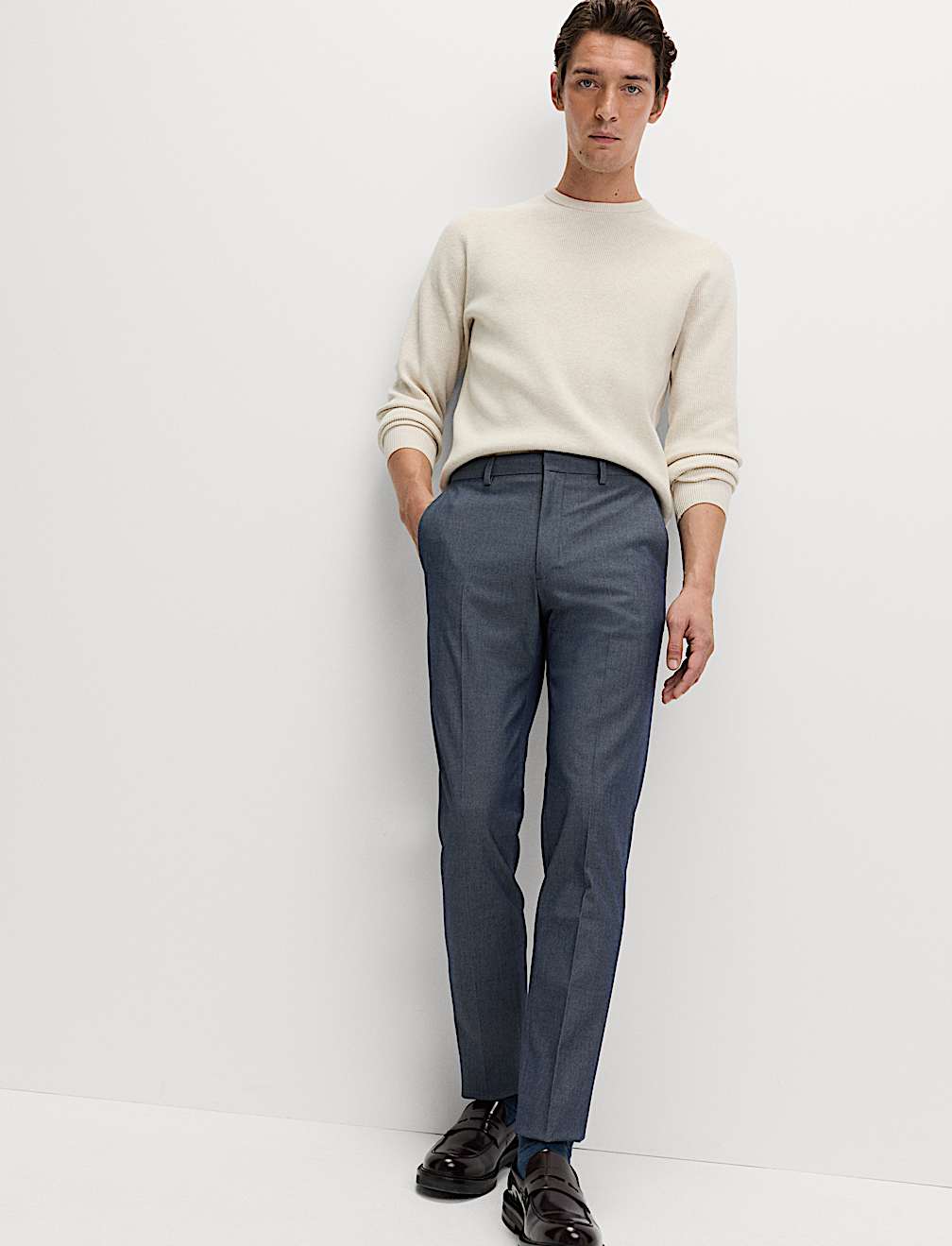 Tailored Fit Single Pleat Trousers