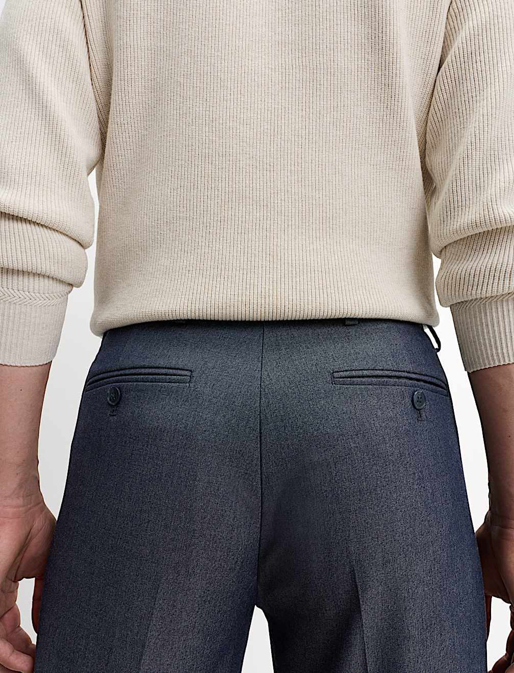 Tailored Fit Single Pleat Trousers