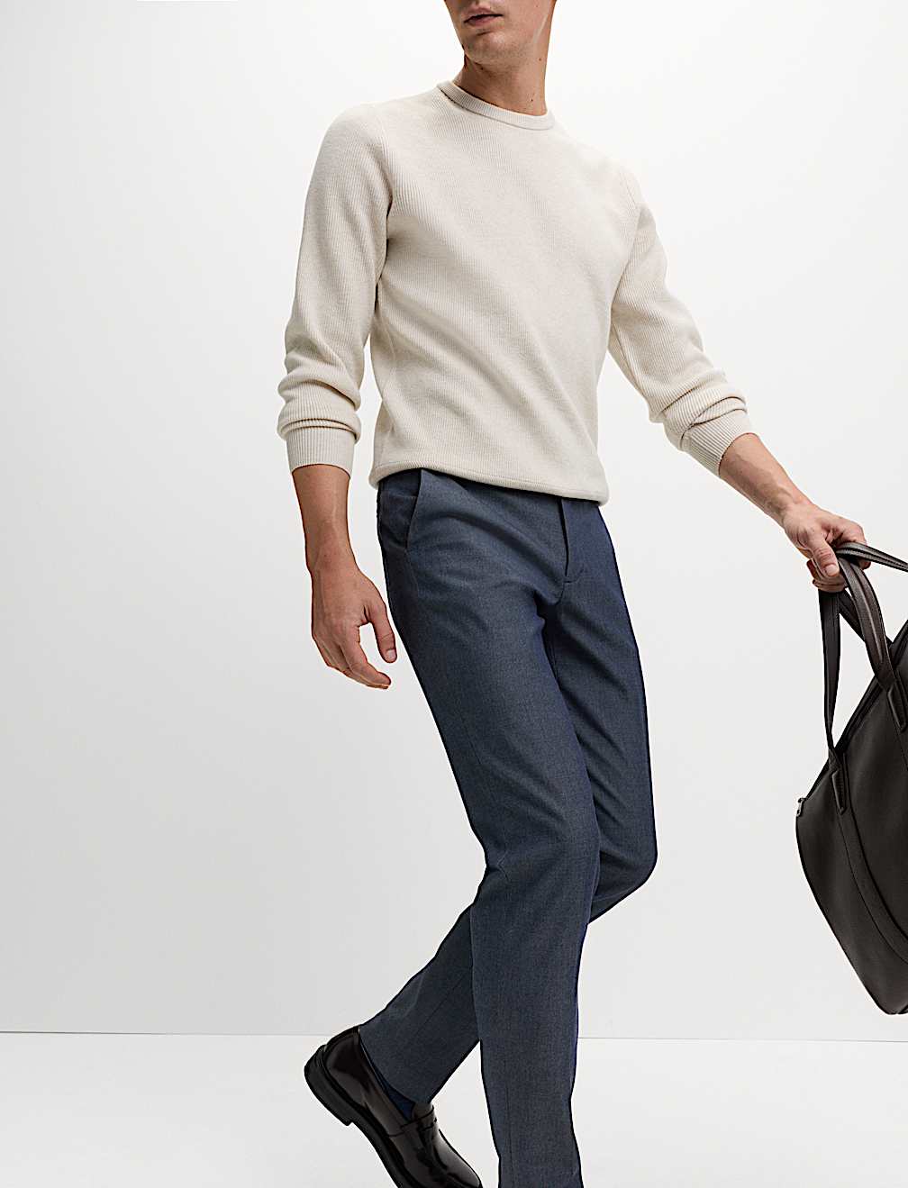 Tailored Fit Single Pleat Trousers