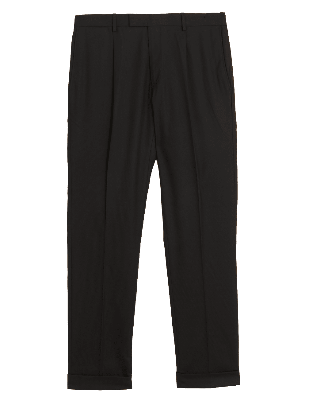 Tailored Fit Flat Front Stretch Trousers