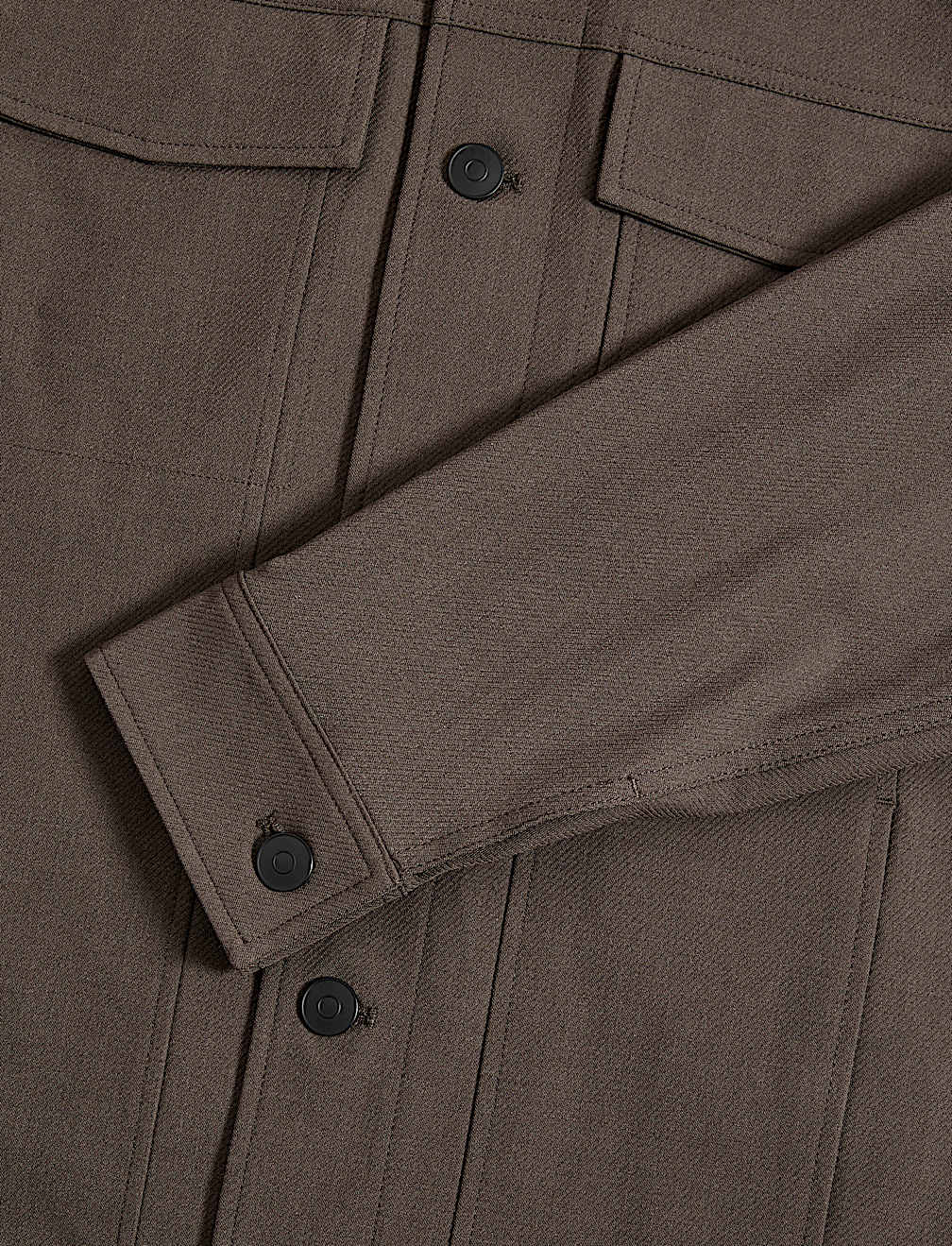 Textured Technical Twill Trucker Jacket