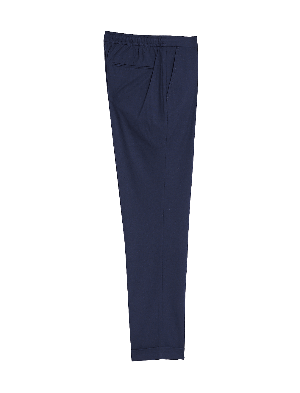 Single Pleat Brushed Stretch Trousers