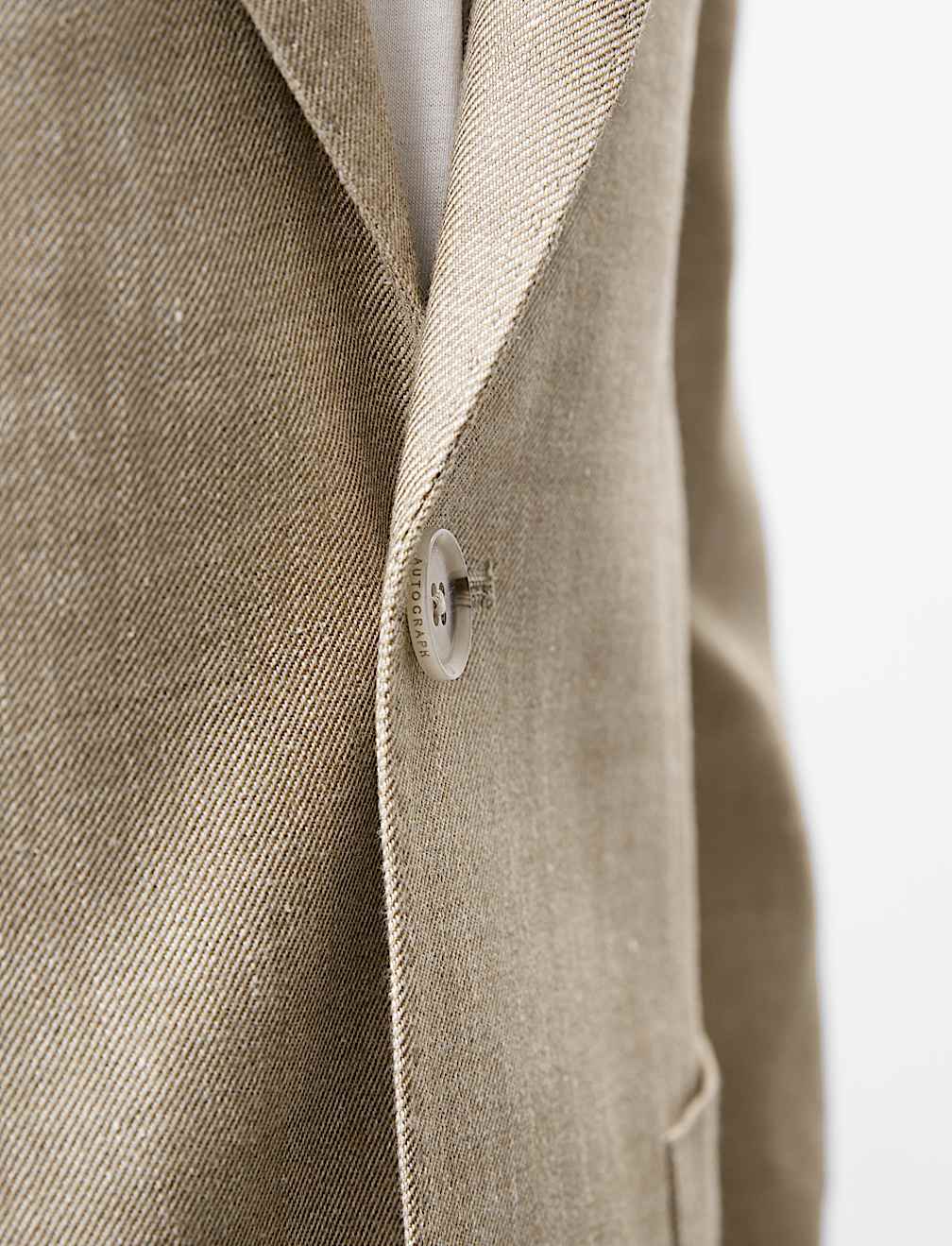 Tailored Fit Italian Linen Blend Twill Blazer