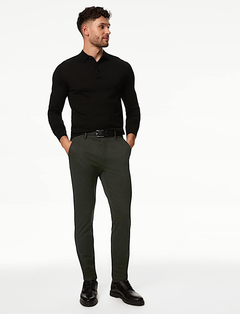 Slim Fit Stretch Ponte Chinos