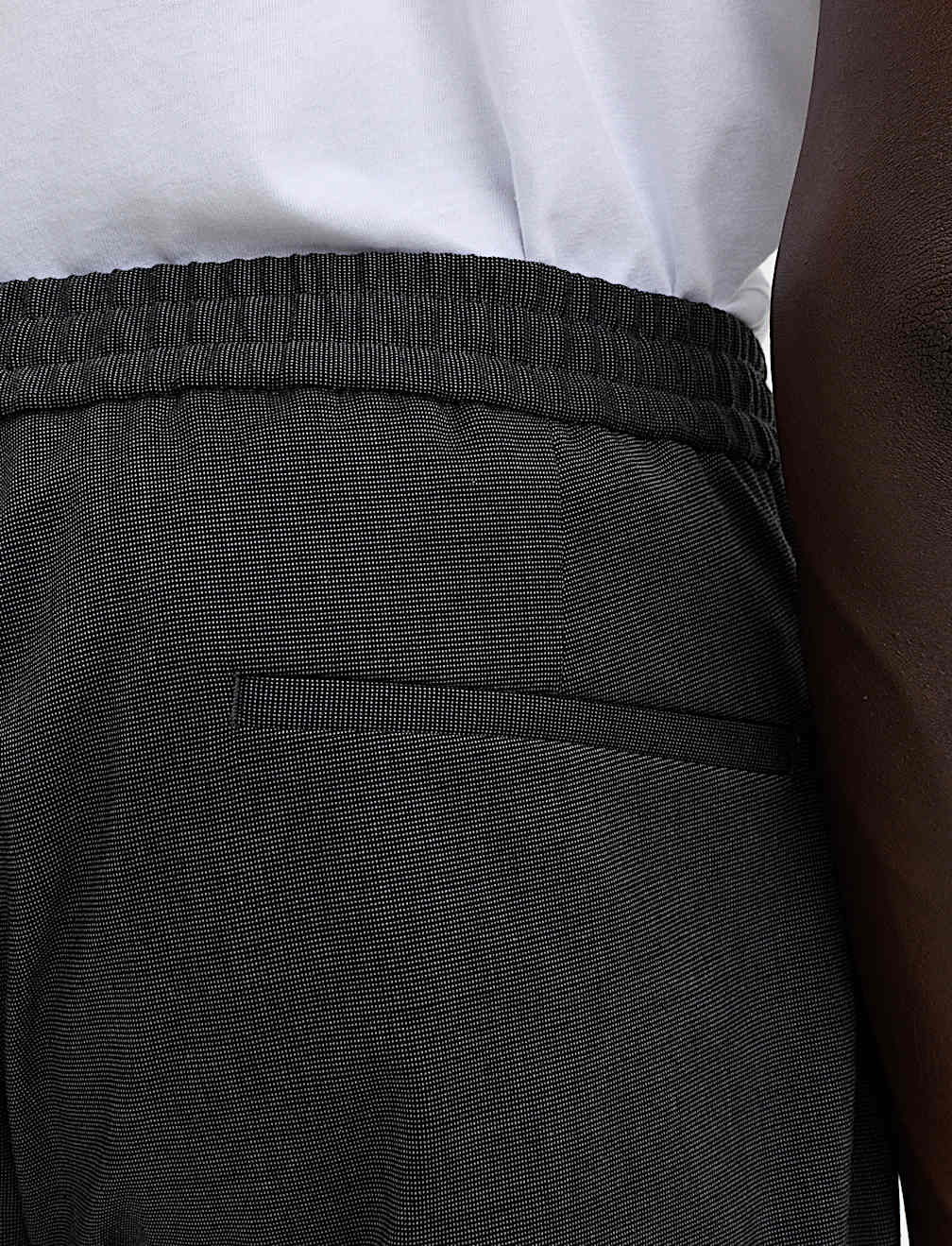 Cotton Blend Smart Elasticated Waist Trousers