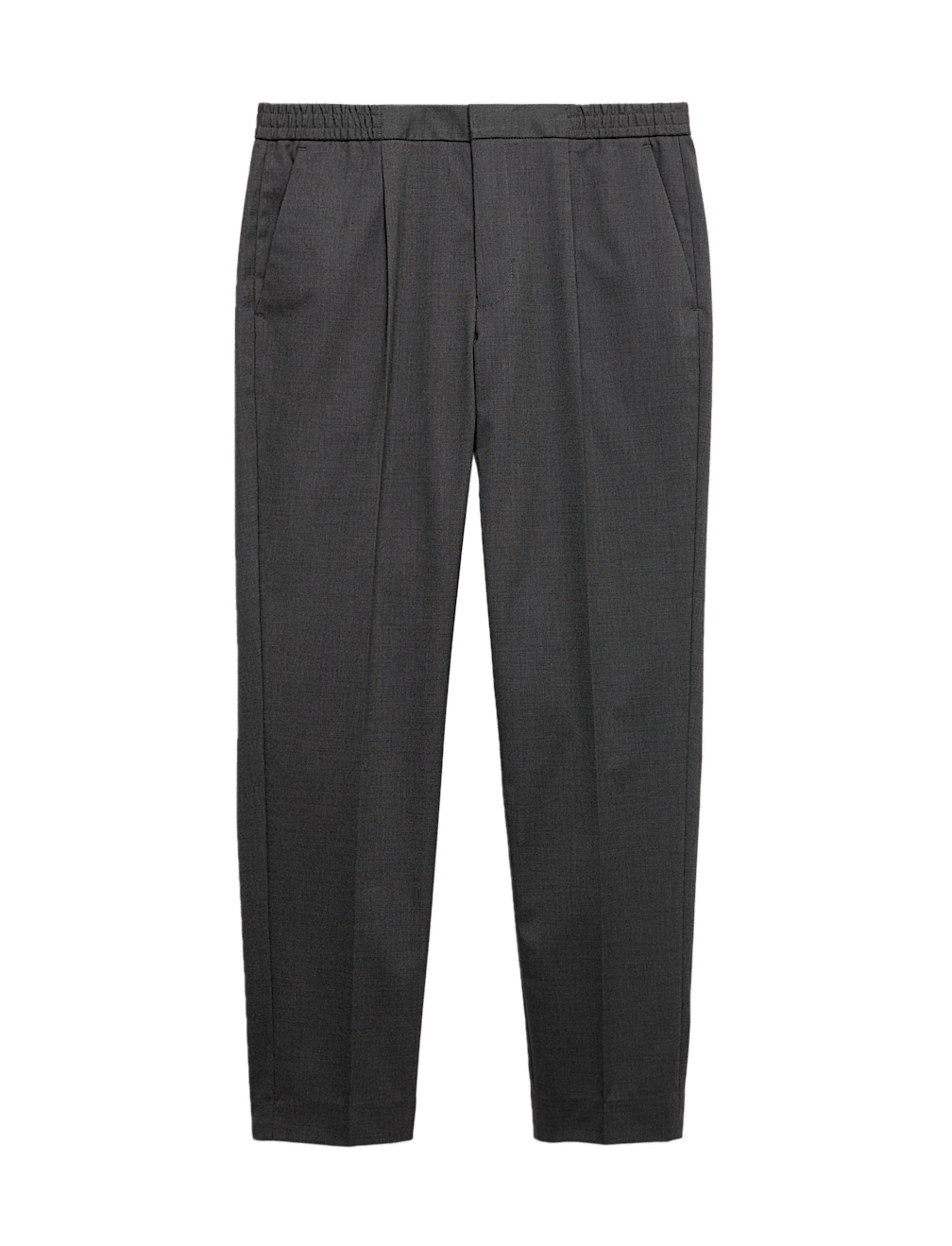 Cotton Blend Smart Elasticated Waist Trousers