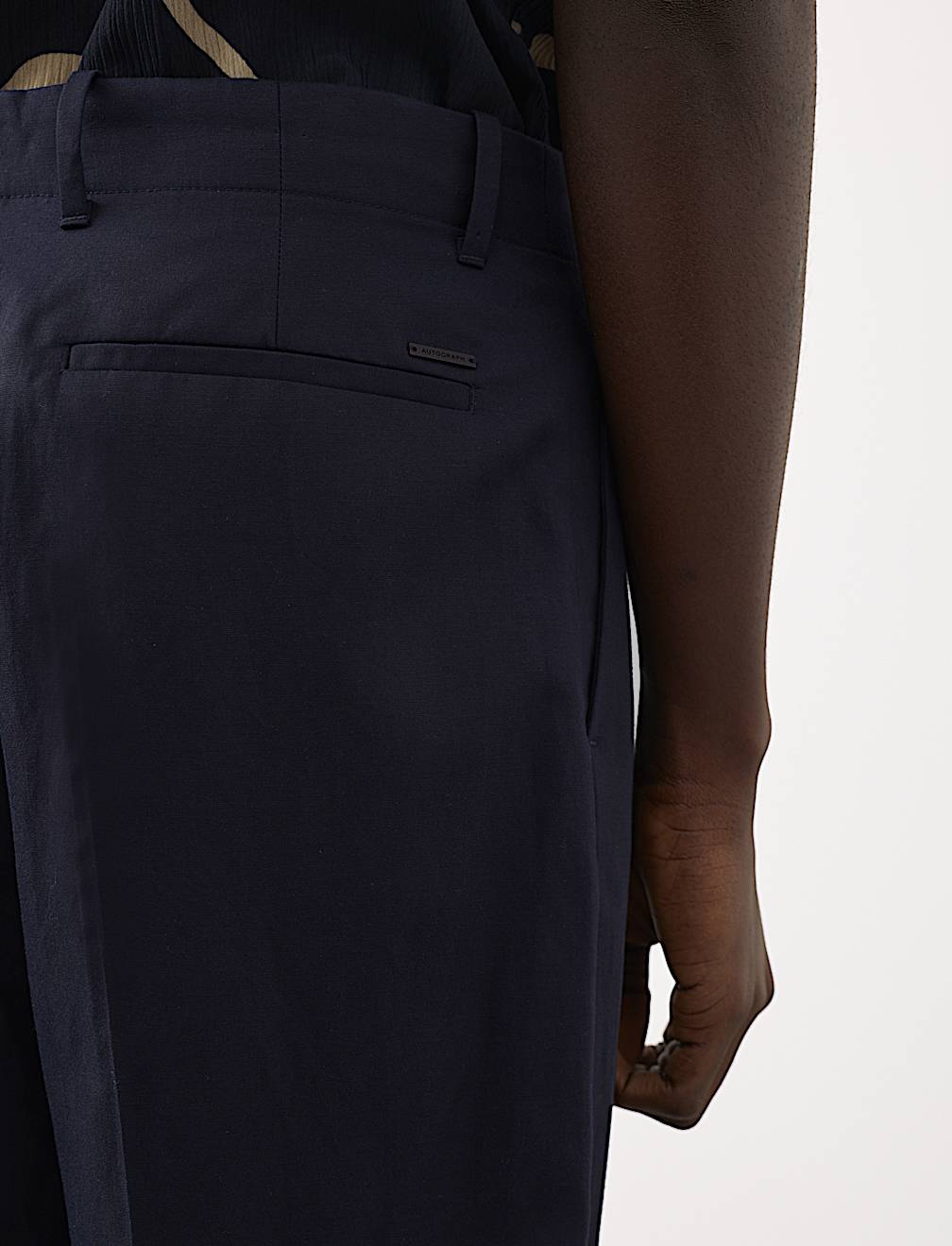 Relaxed Fit Lyocell Rich Pleat Front Trousers