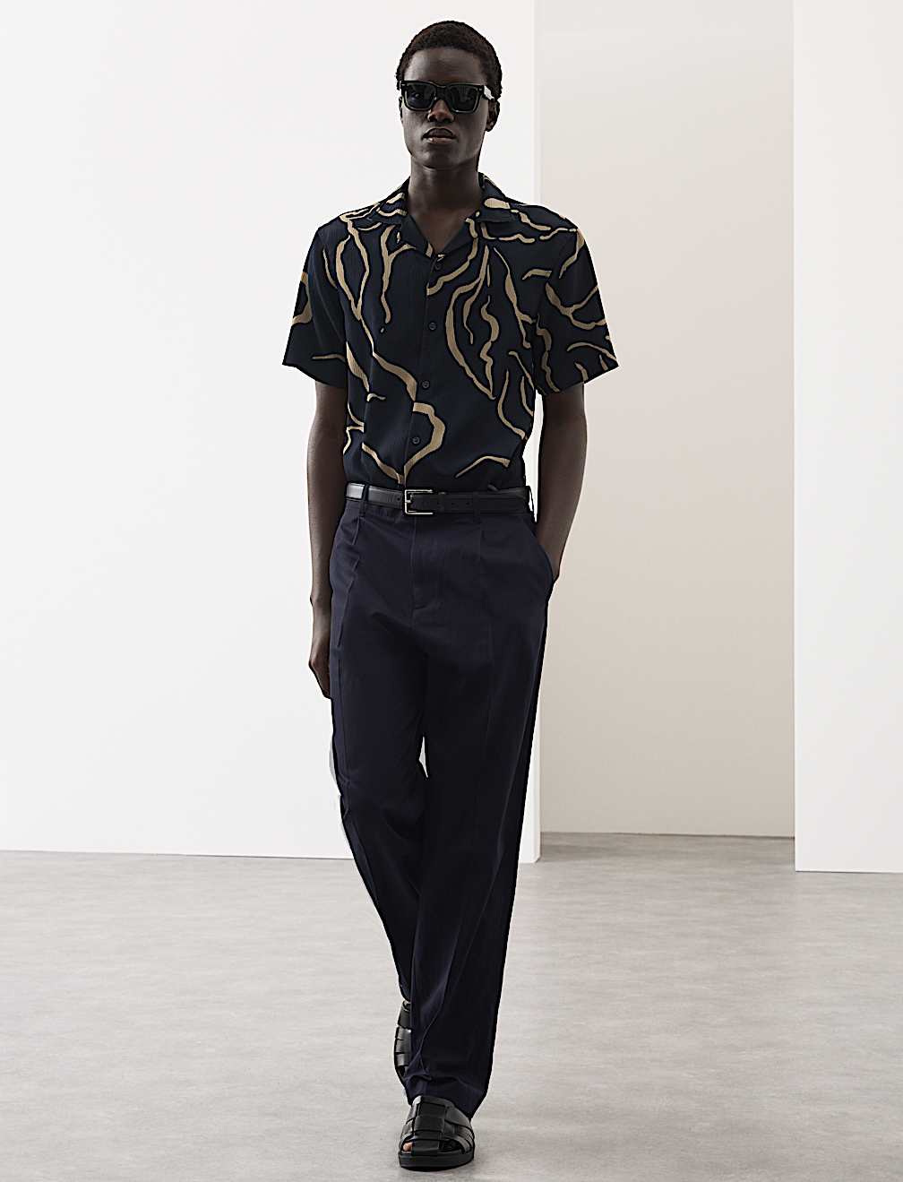Relaxed Fit Lyocell Rich Pleat Front Trousers