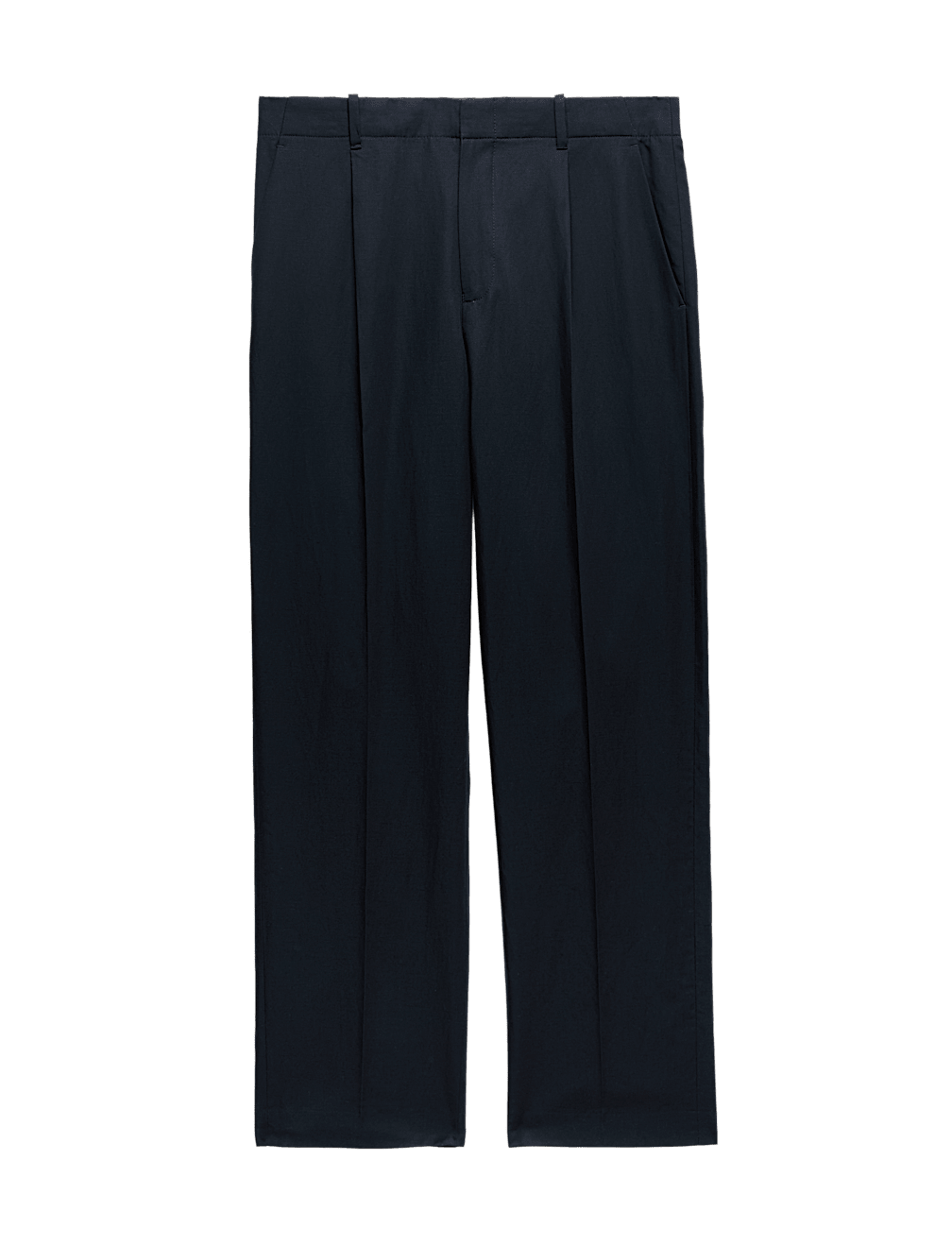 Relaxed Fit Lyocell Rich Pleat Front Trousers