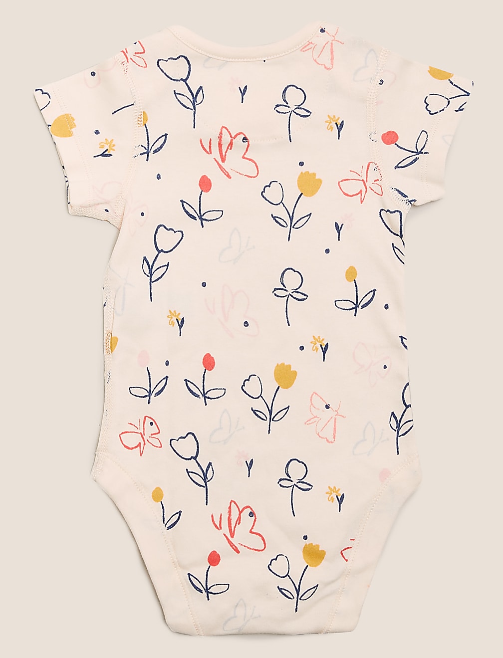 5pk Pure Cotton Printed Bodysuits (61/2lbs-3 Yrs)