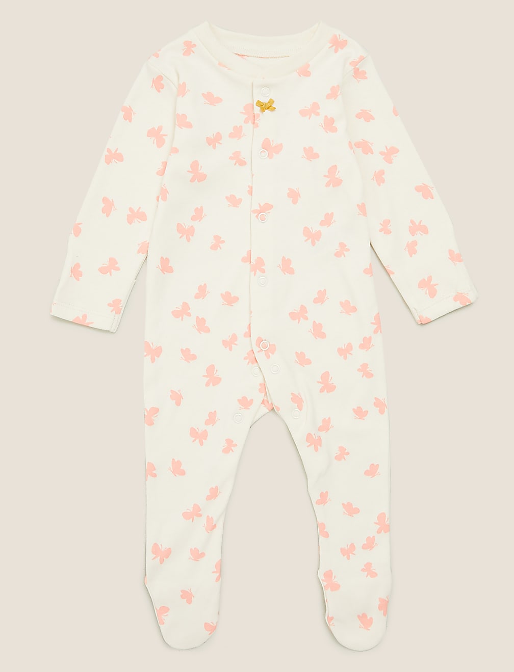 3pk Organic Cotton Print Sleepsuits
