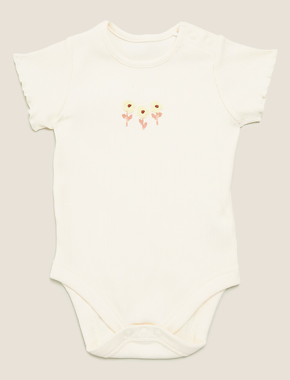 2pk Cotton Floral Bodysuits