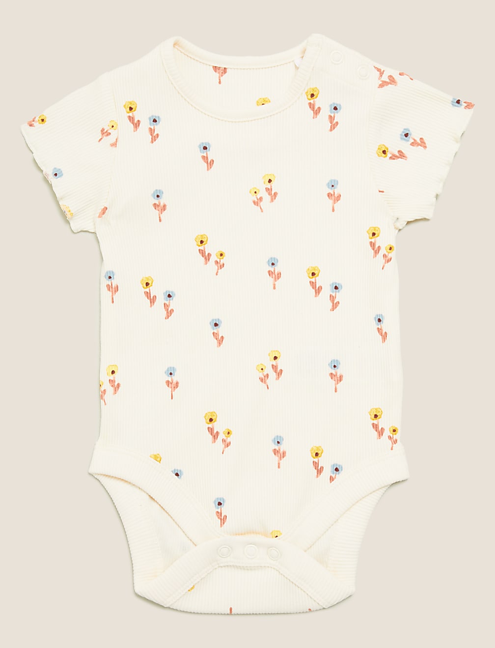 2pk Cotton Floral Bodysuits