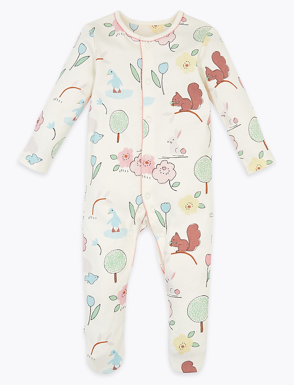 3 Pack Organic Cotton Sleepsuits (6&frac12;lbs-3 Yrs)