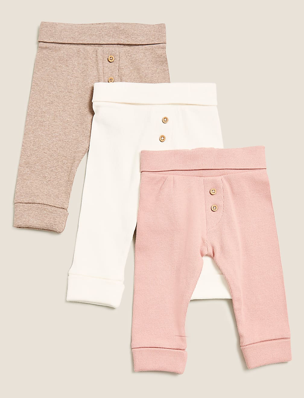 3pk Cotton Rich Leggings (0-3 Yrs)
