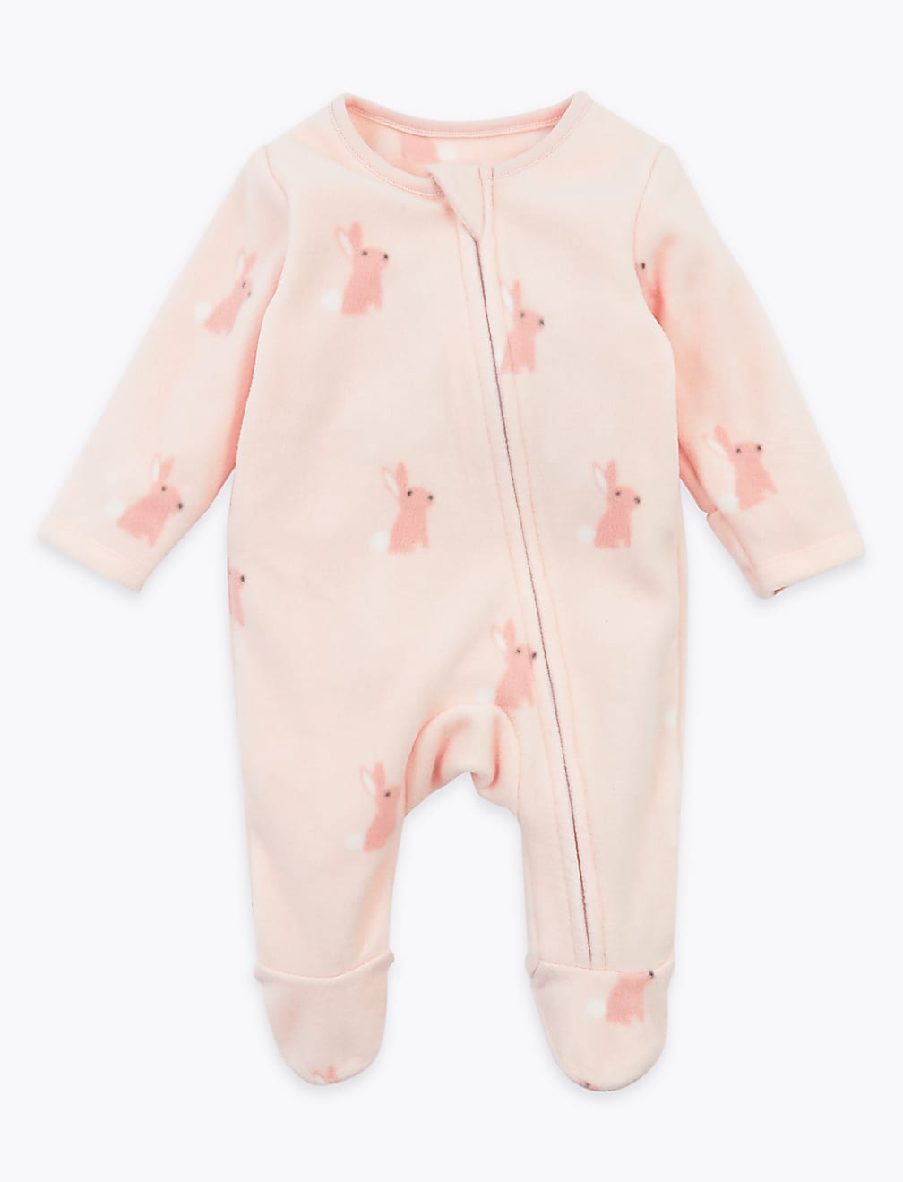 Fleece Rabbit Sleepsuit (7lbs-12 Mths)