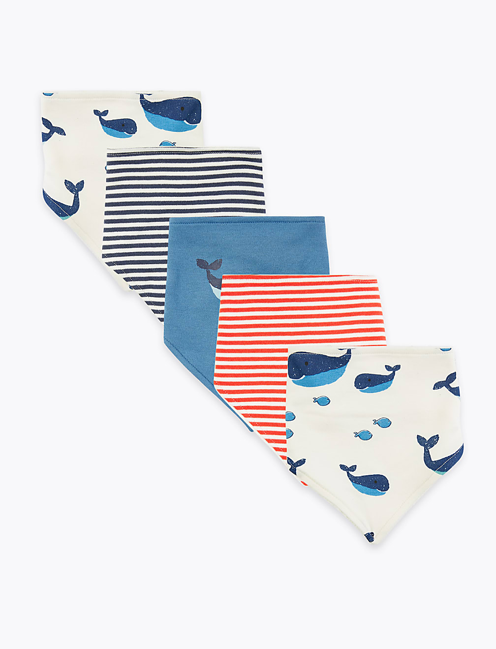 5 Pack Organic Cotton Dribble Bibs