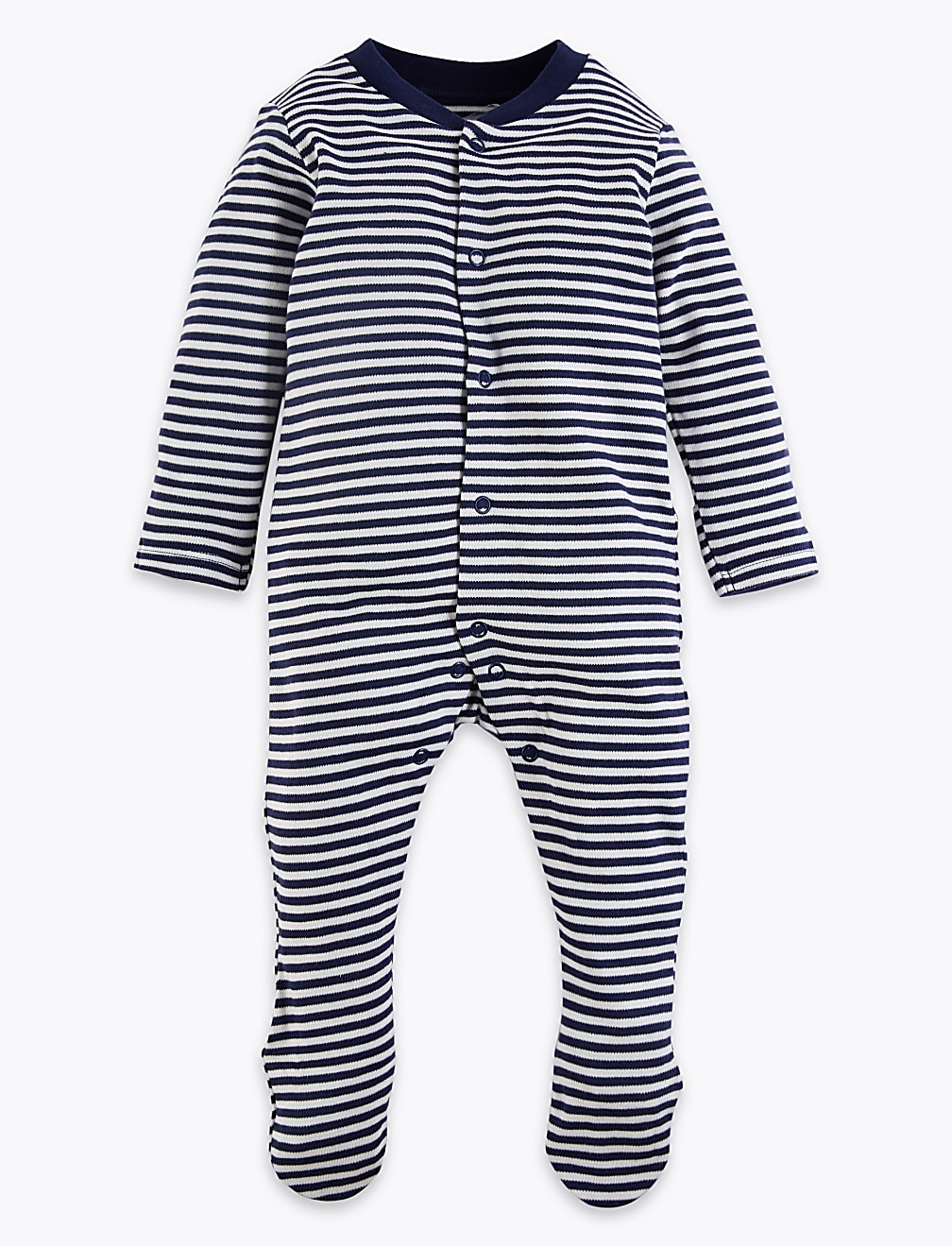 3 Pack Organic Cotton Nautical Sleepsuits (6½lbs-3 Yrs)