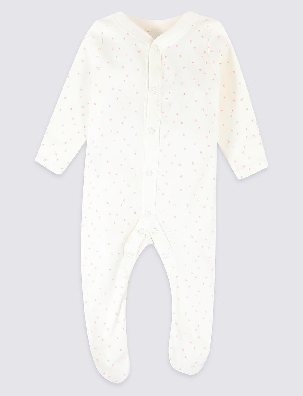 3 Pack Organic Pure Cotton Animal Print Sleepsuits