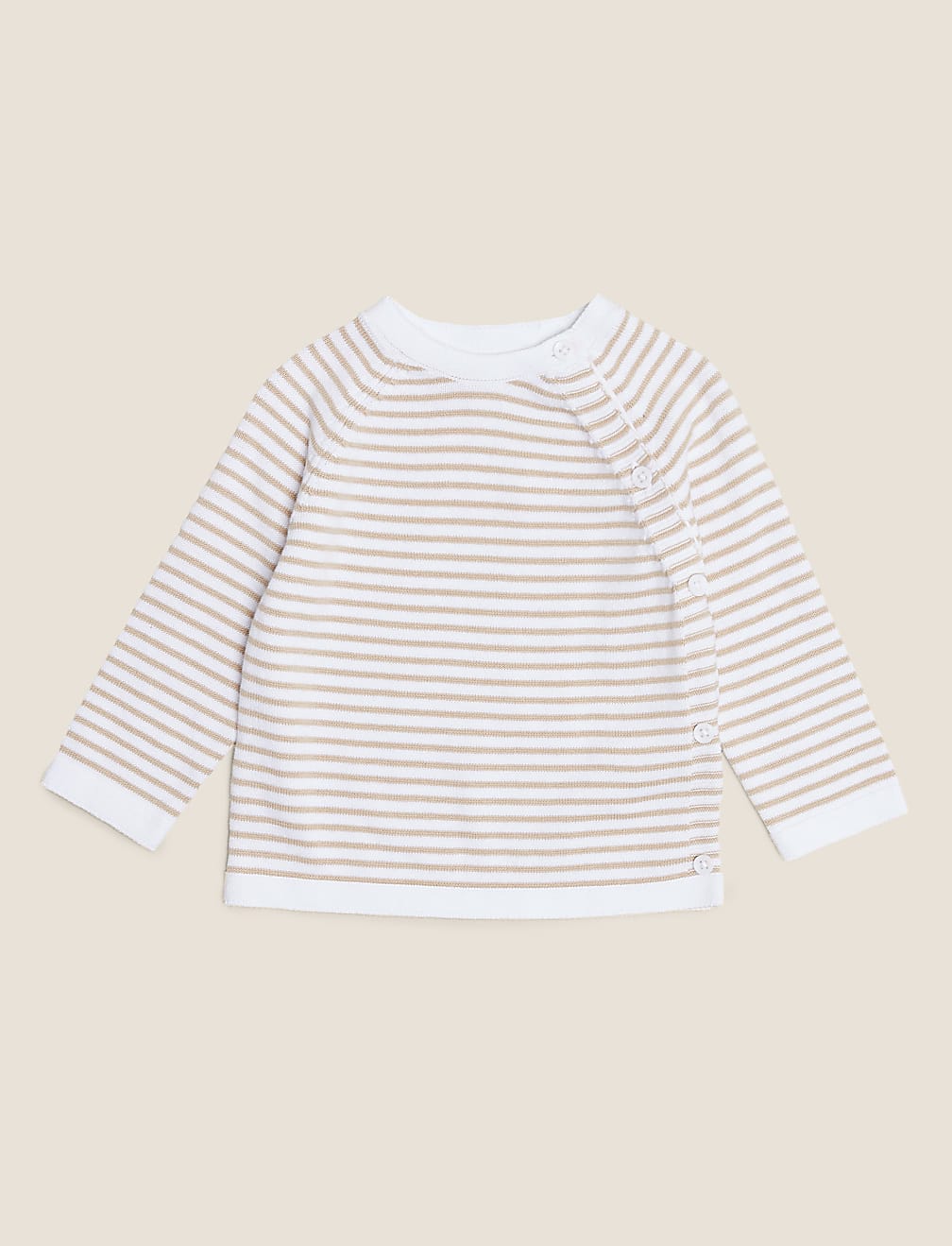 2pc Organic Cotton Striped Knitted Outfit (7lbs- 12 Mths)