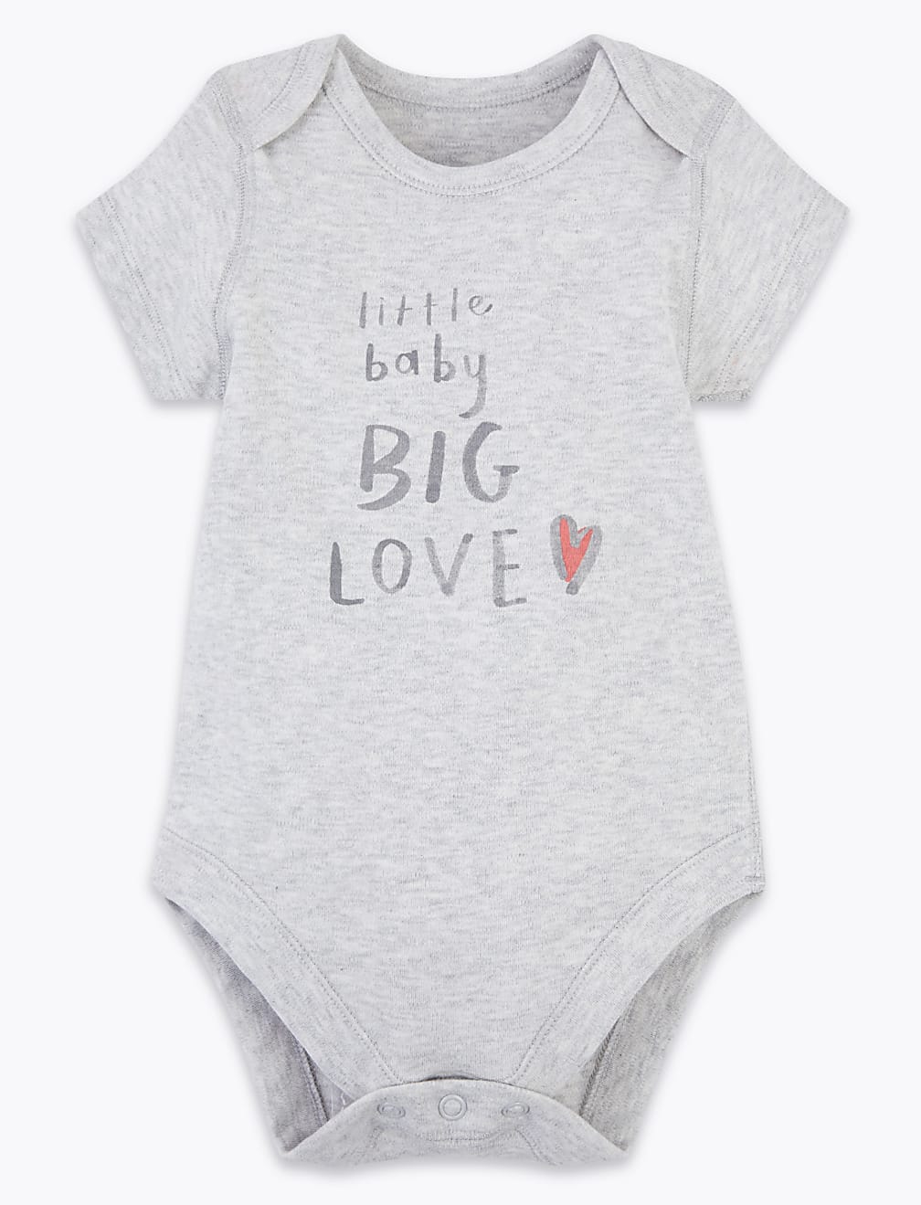 Organic Cotton Big Love Slogan Bodysuit (7lbs-12 Mths)