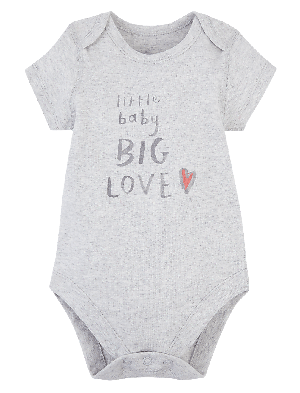 Organic Cotton Big Love Slogan Bodysuit (7lbs-12 Mths)