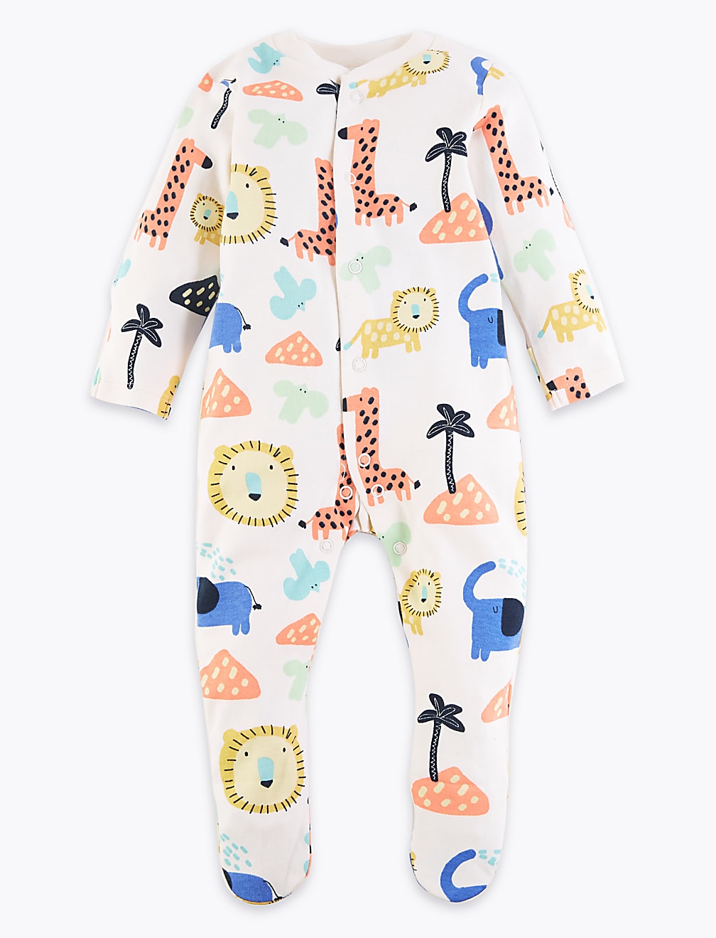 3 Pack Organic Cotton Sleepsuits (6½lbs-3 Yrs)