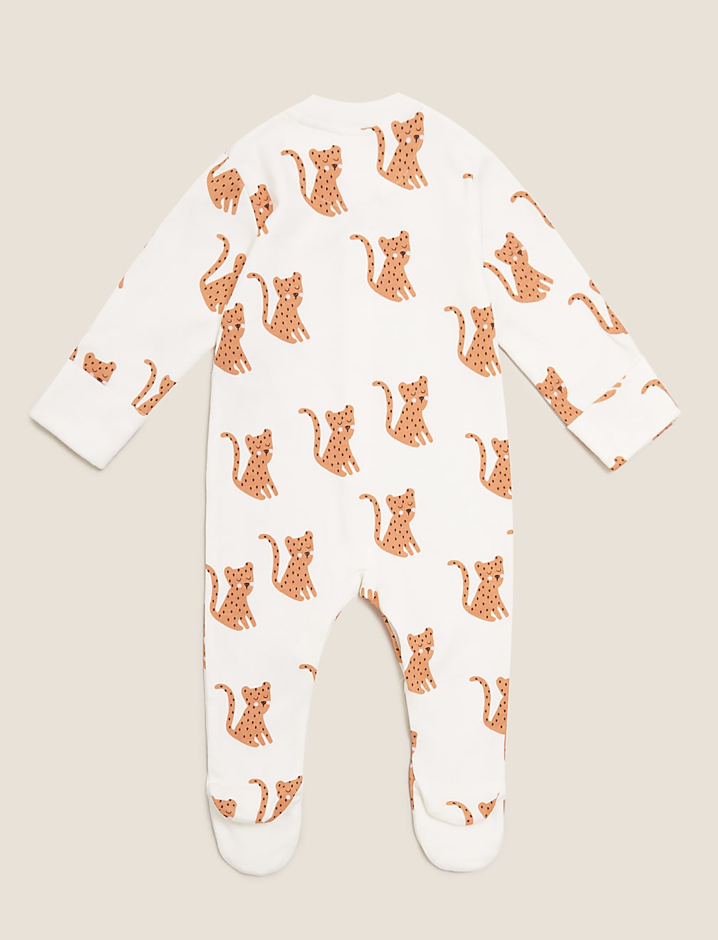 3pk Organic Cotton Safari Sleepsuits