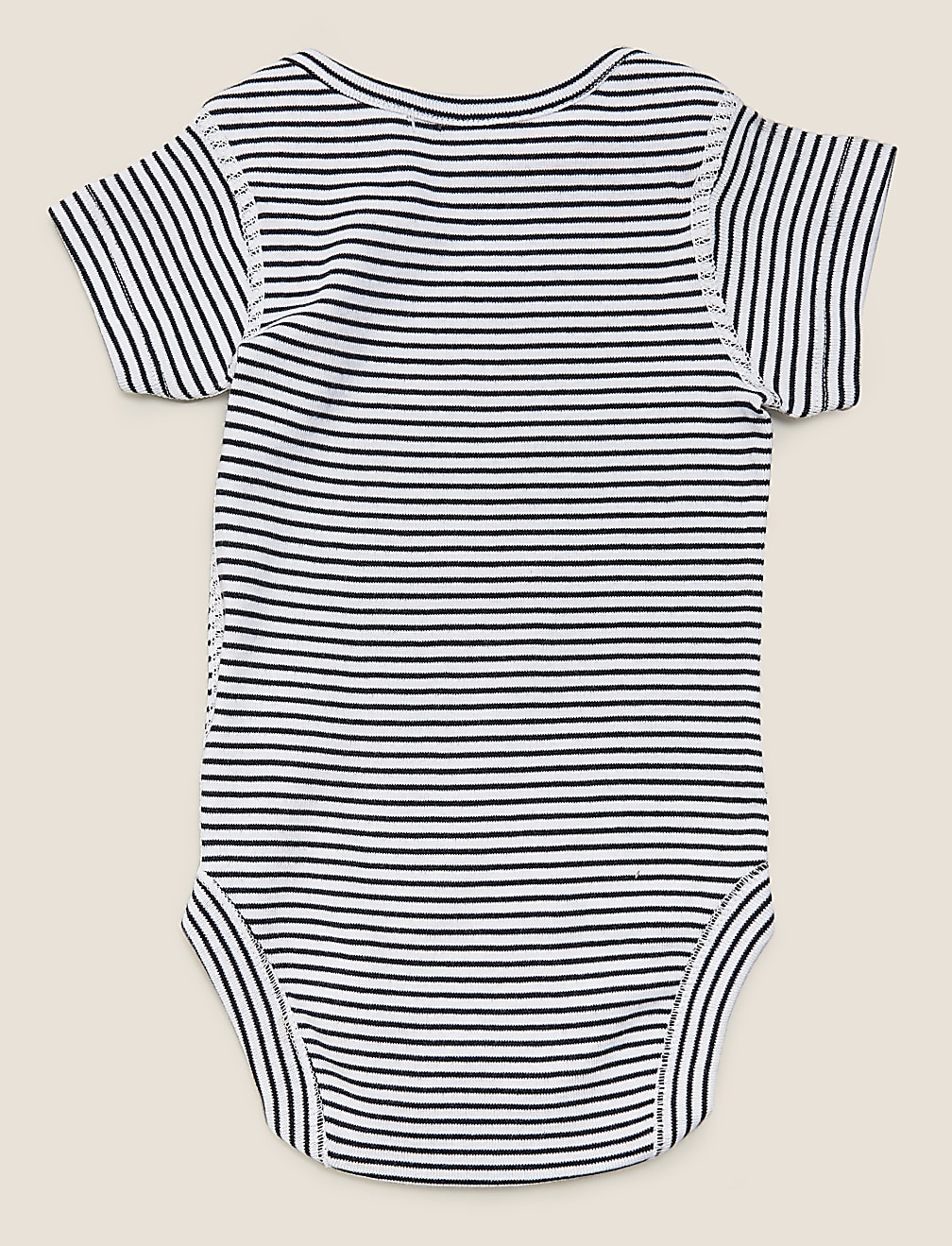 Pure Cotton Striped Slogan Bodysuit