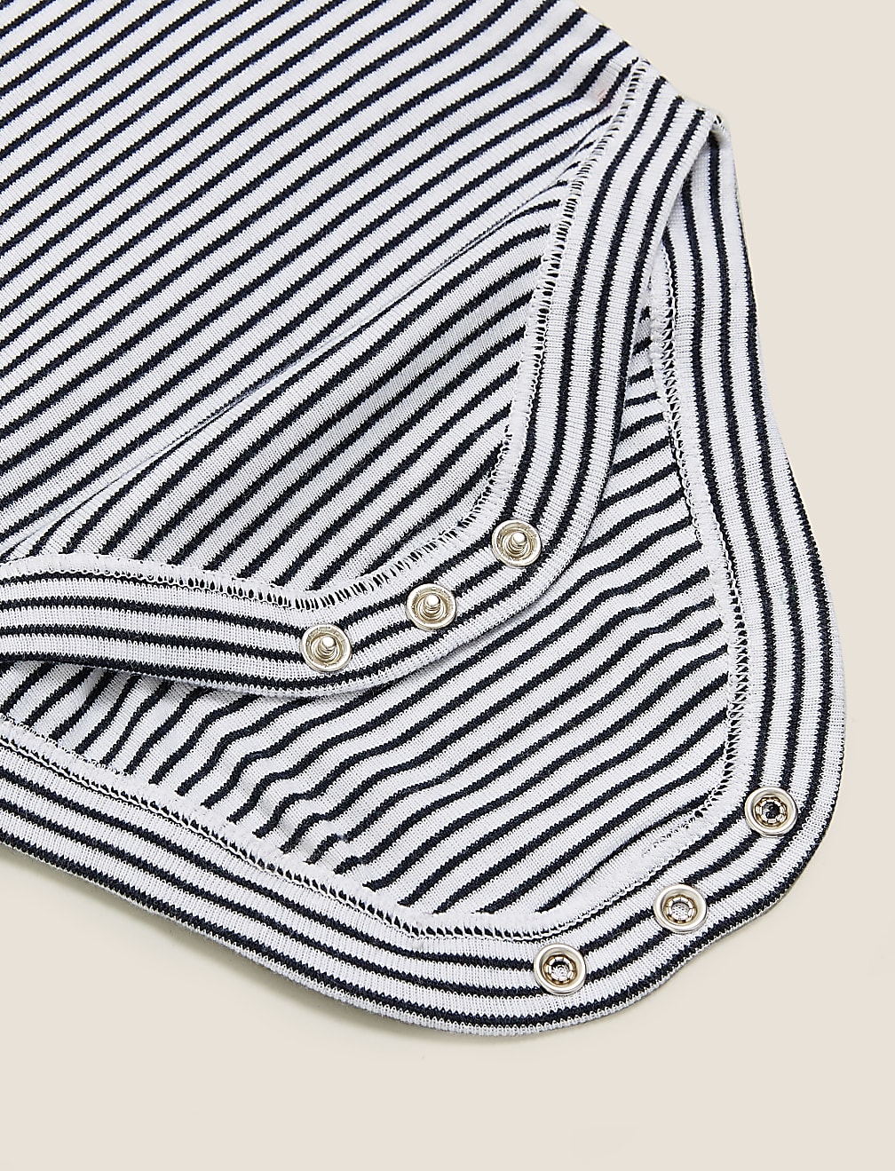 Pure Cotton Striped Slogan Bodysuit