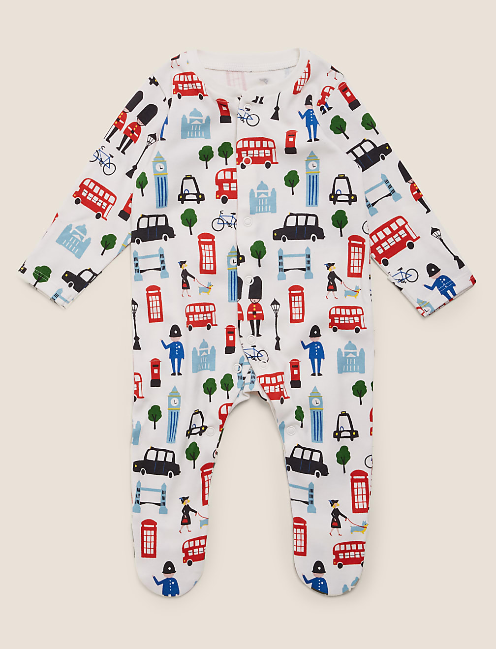 3 Pack Organic Cotton Sleepsuits (6½lbs-3 Yrs)
