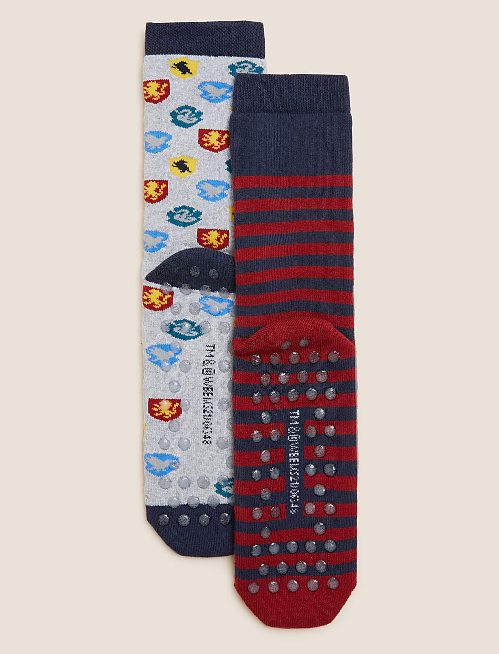 2pk Cotton Rich Harry Potter™ Slipper Socks