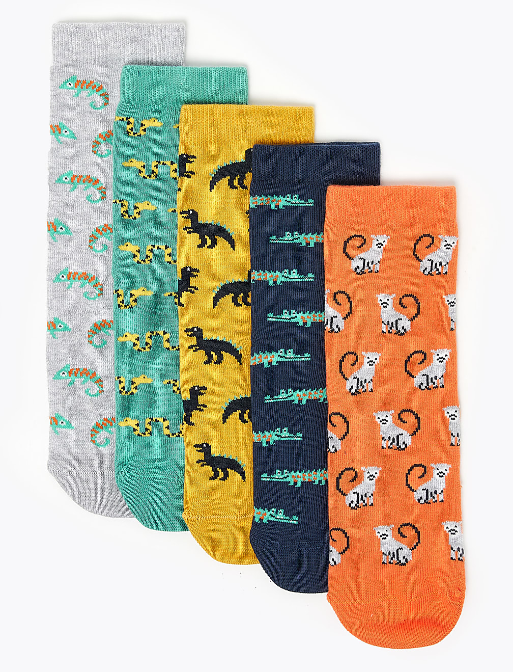 5 Pack of Cotton Animal Socks