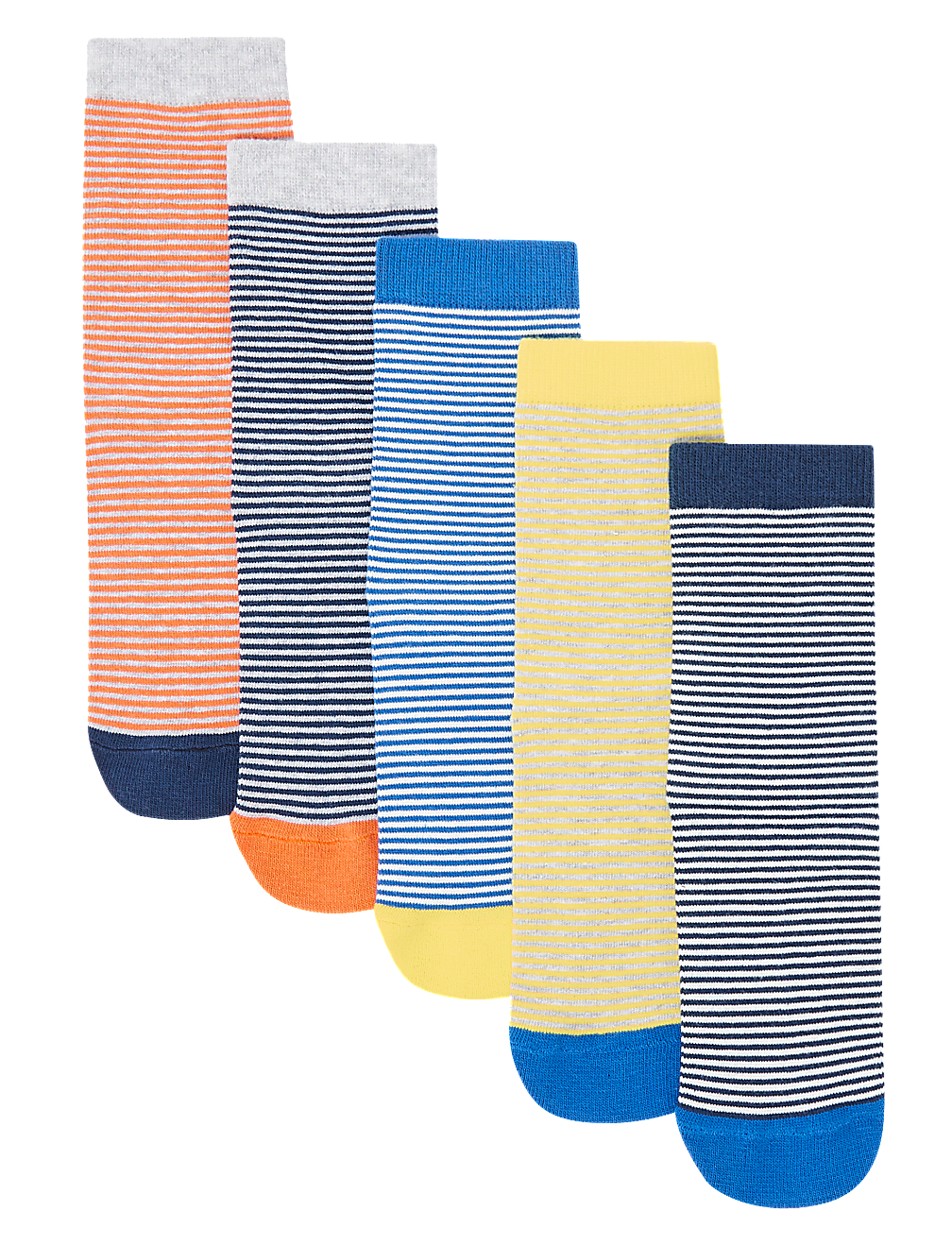 5 Pack of Cotton Striped Socks