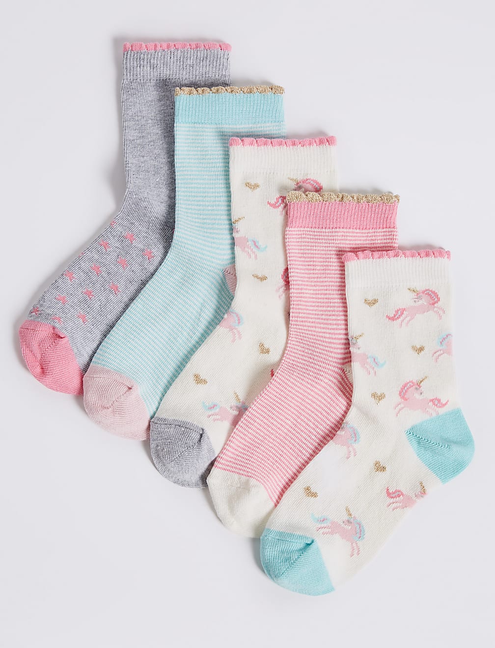 5 Pairs of Unicorn Socks