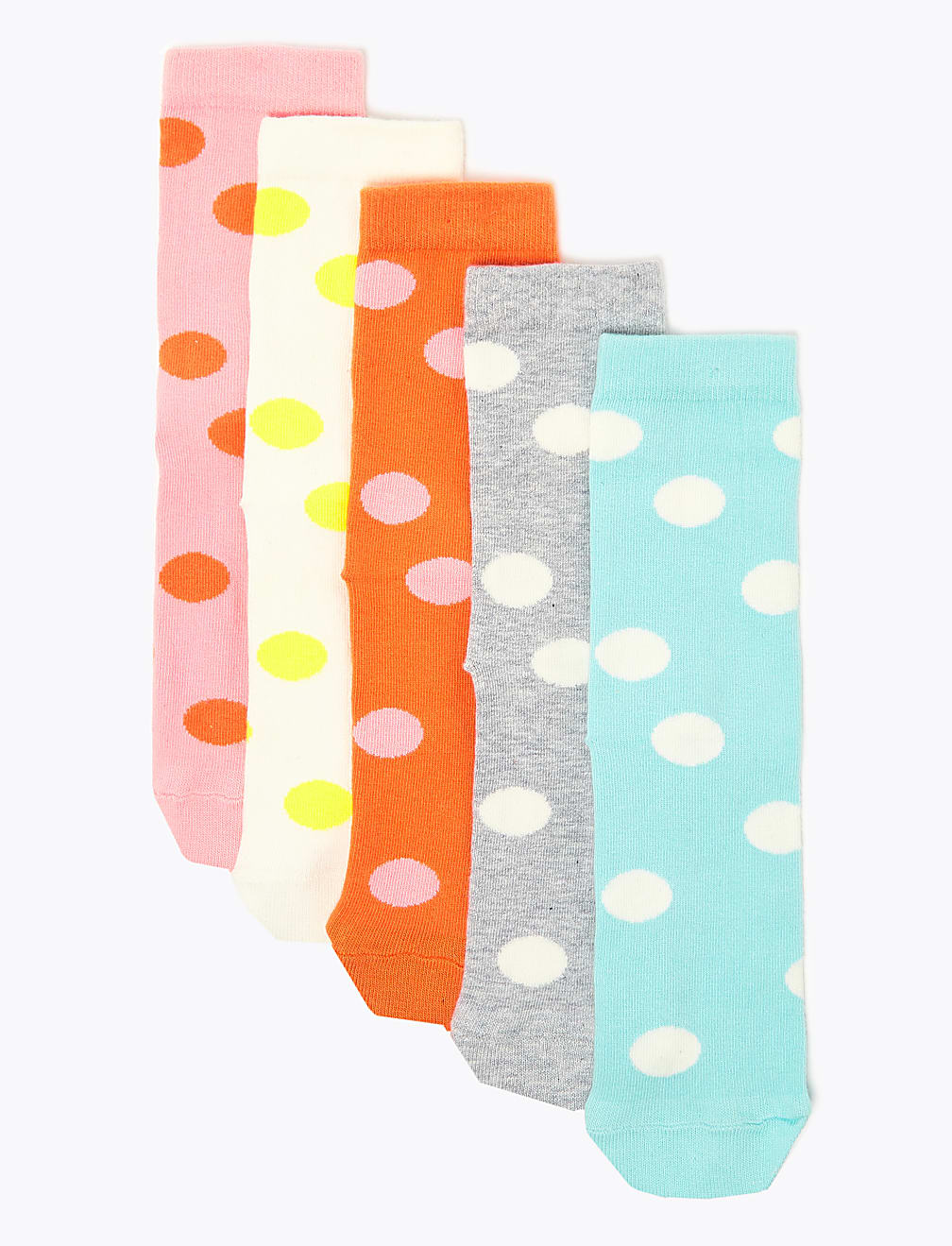 5 Pack of Cotton Rich Spotty Socks