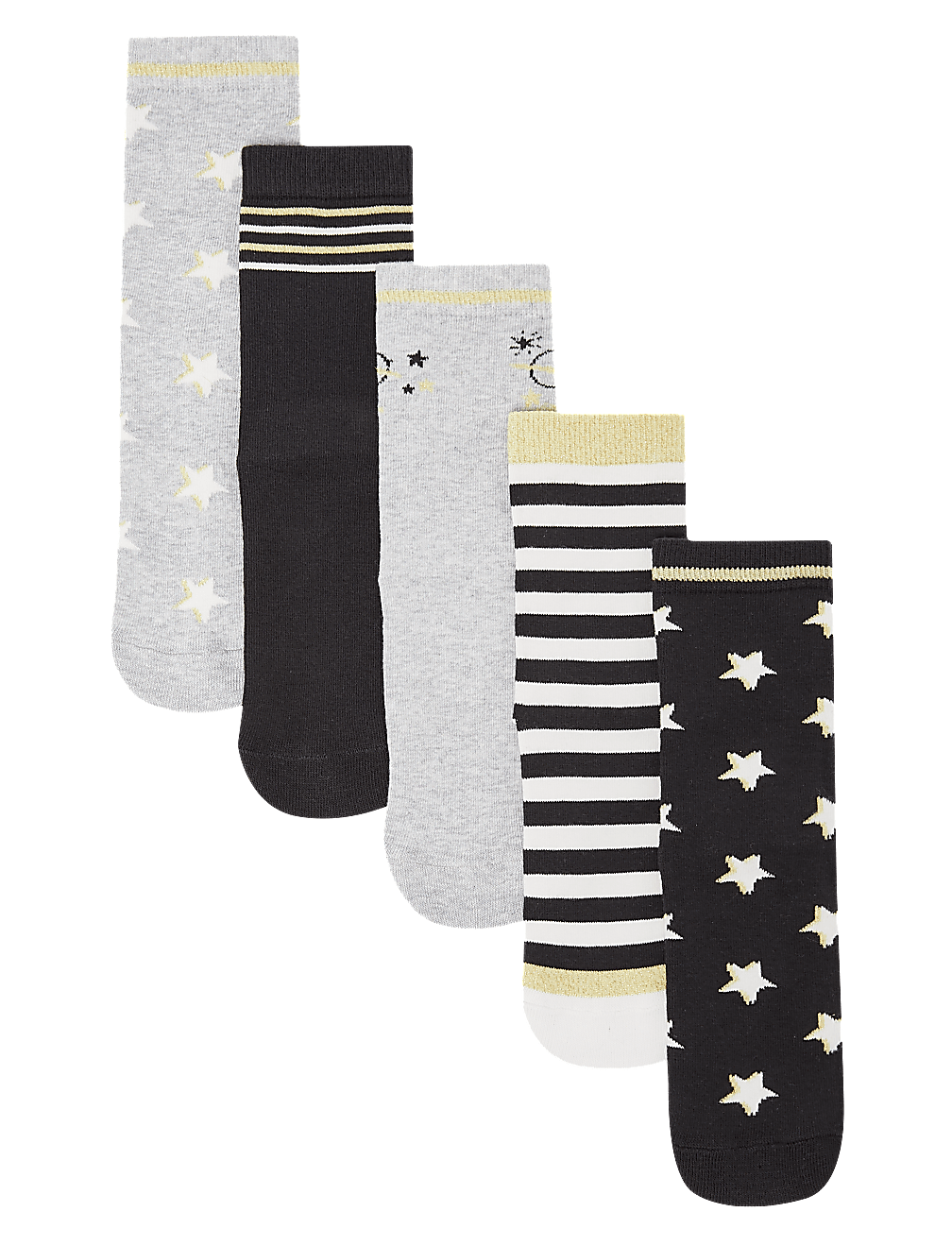 5pk of Patterned Socks