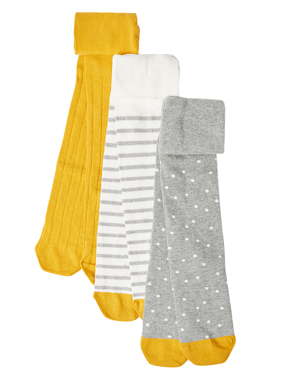 3 Pack Cotton Rich Printed Tights (0-2 Yrs)