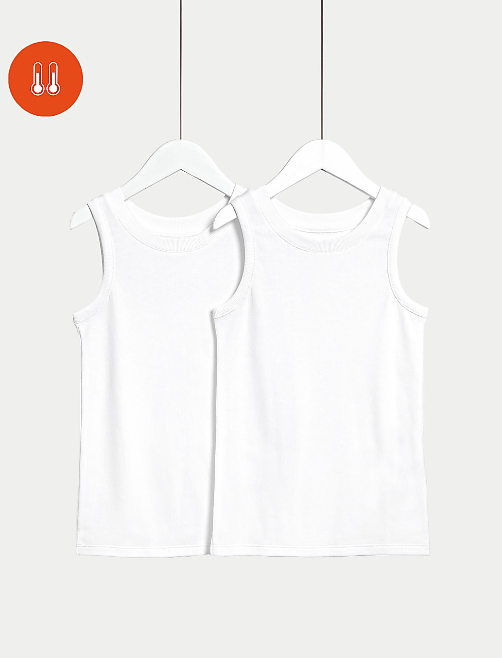 2pk Thermal Cotton Blend Vests