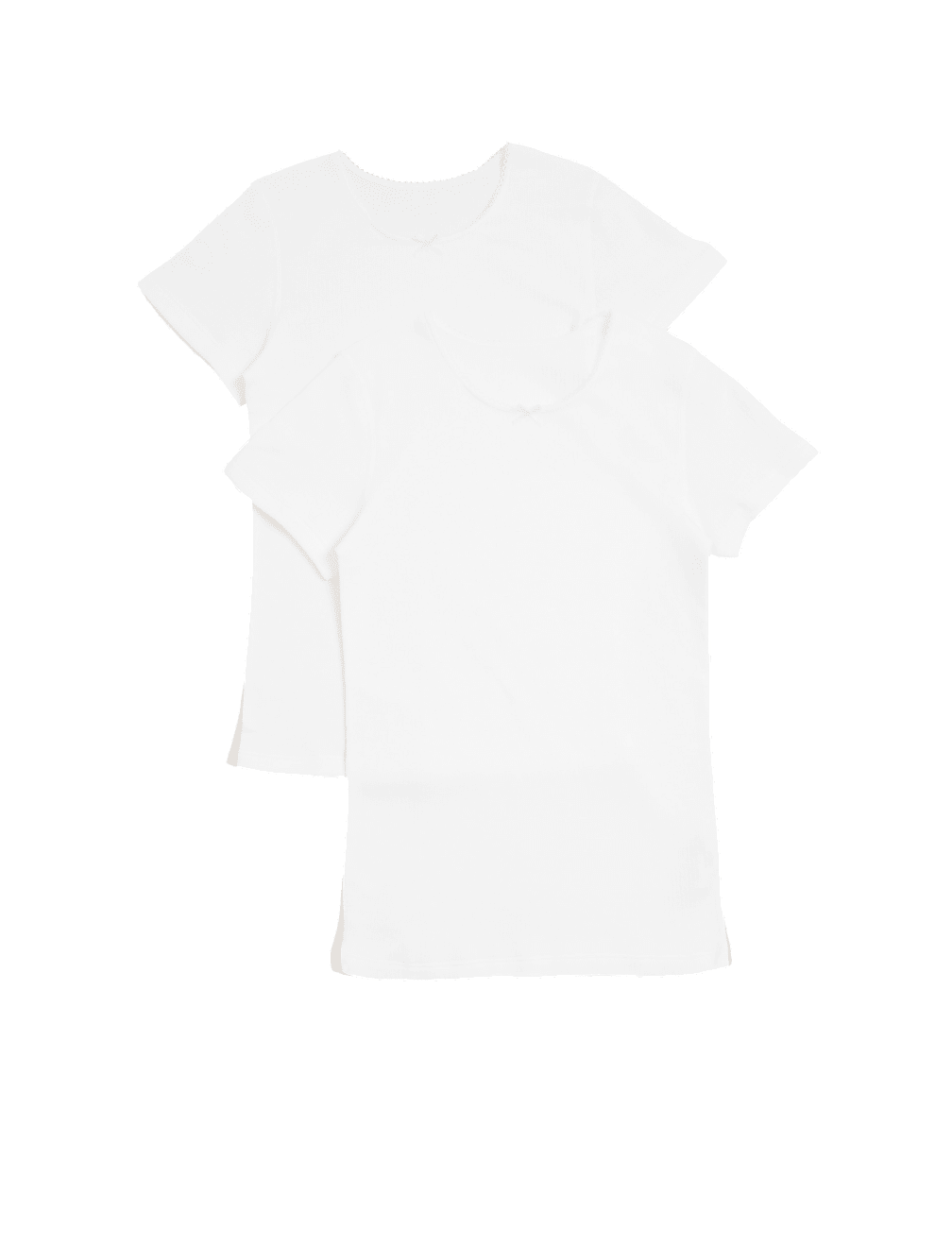 2pk Girls' Thermal Cotton Blend Vests (2-16 Yrs)