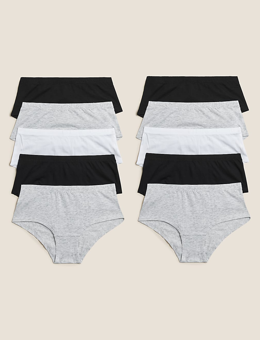 10pk Cotton Rich Shorts (2-16 Yrs)