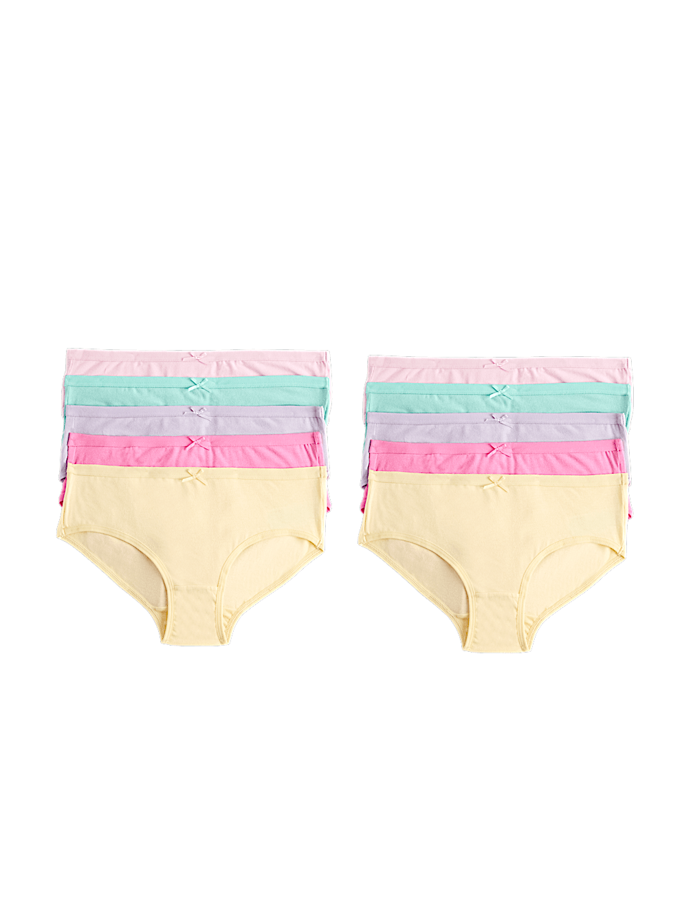 10 Pack Cotton with Stretch Knickers (2-14 Yrs)