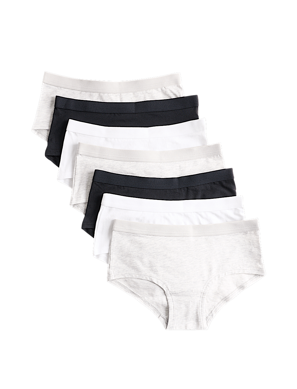 7 Pack Cotton with Stretch Grey Shorts (5-16 Yrs)