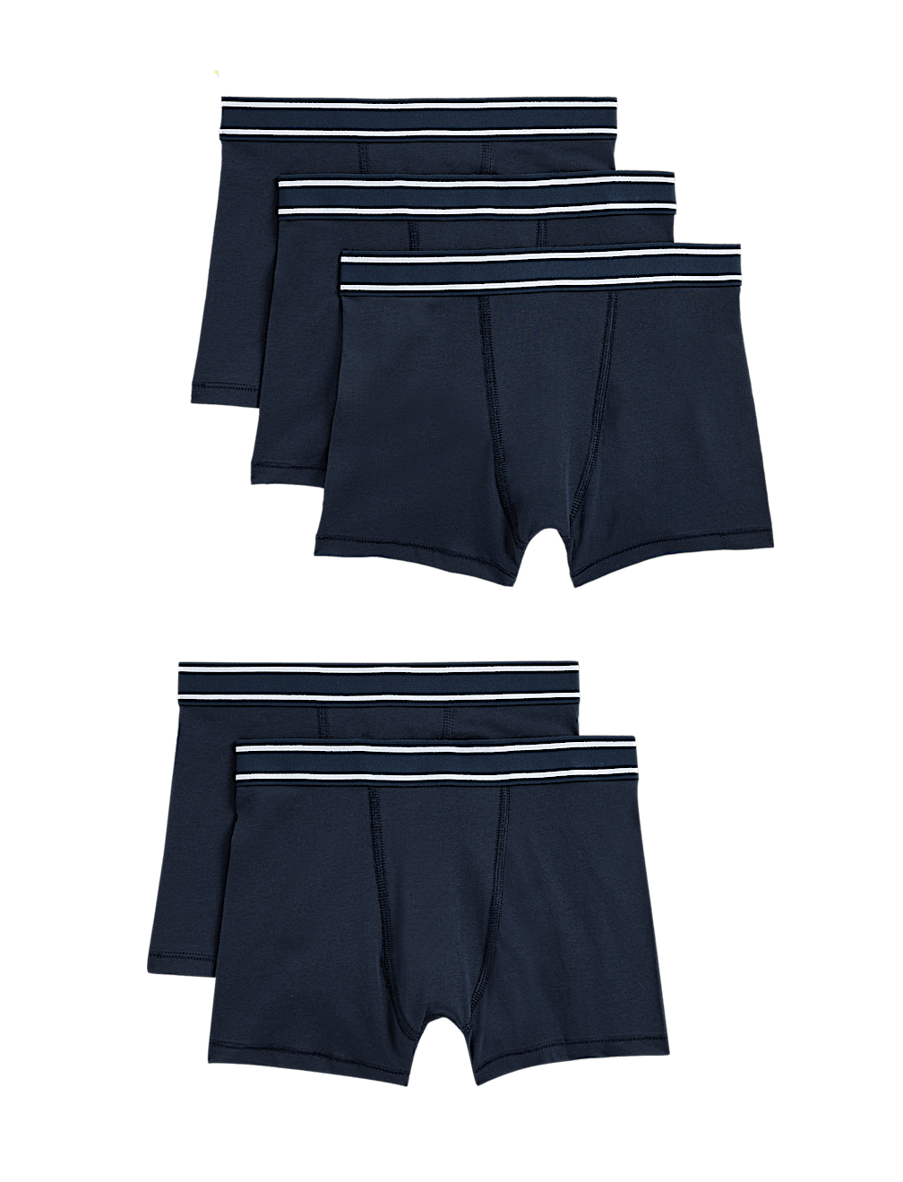 5 Pack Cotton with Stretch Trunks (5-16 Yrs)