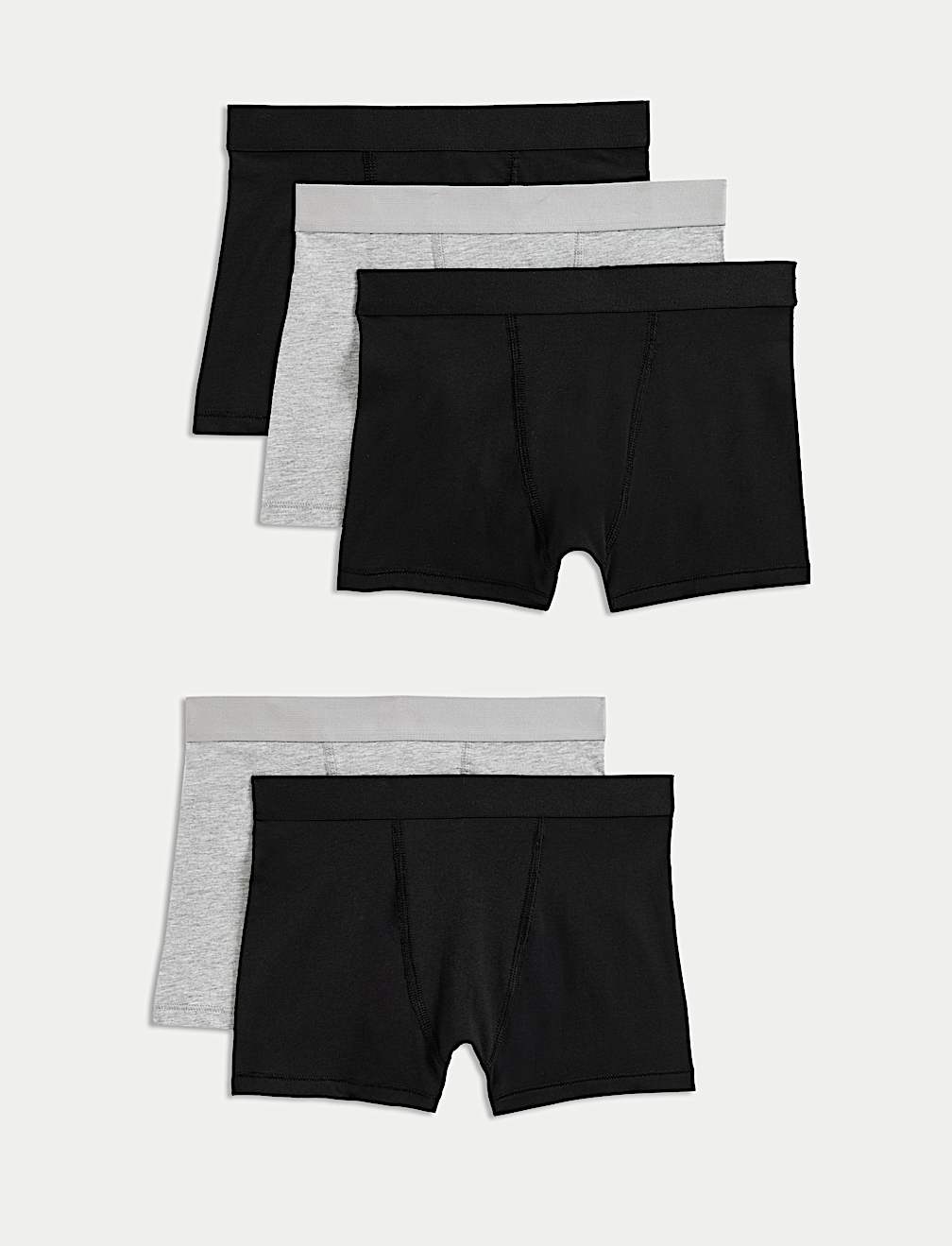 5 Pack Cotton with Stretch Trunks (5-16 Yrs)