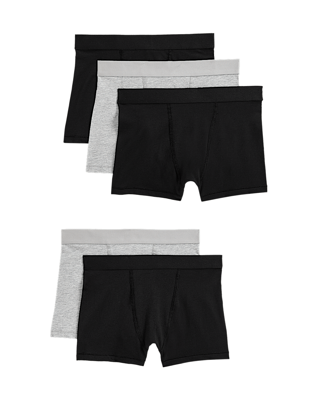 5 Pack Cotton with Stretch Trunks (5-16 Yrs)