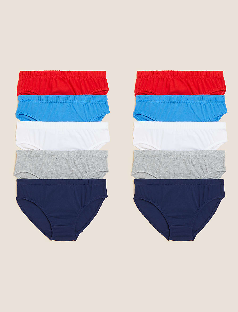 10pk Pure Cotton Briefs (2-14 Yrs)