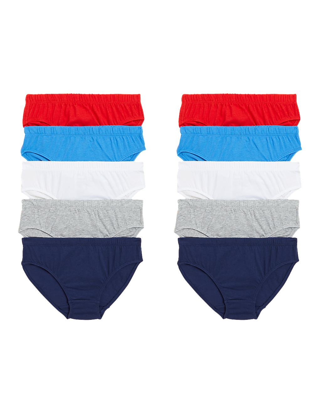 10pk Pure Cotton Briefs (2-14 Yrs)